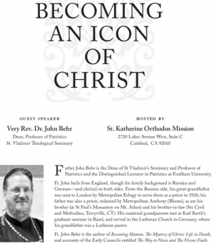 Flyer for St. Katherine of Alexandria Mission lecture